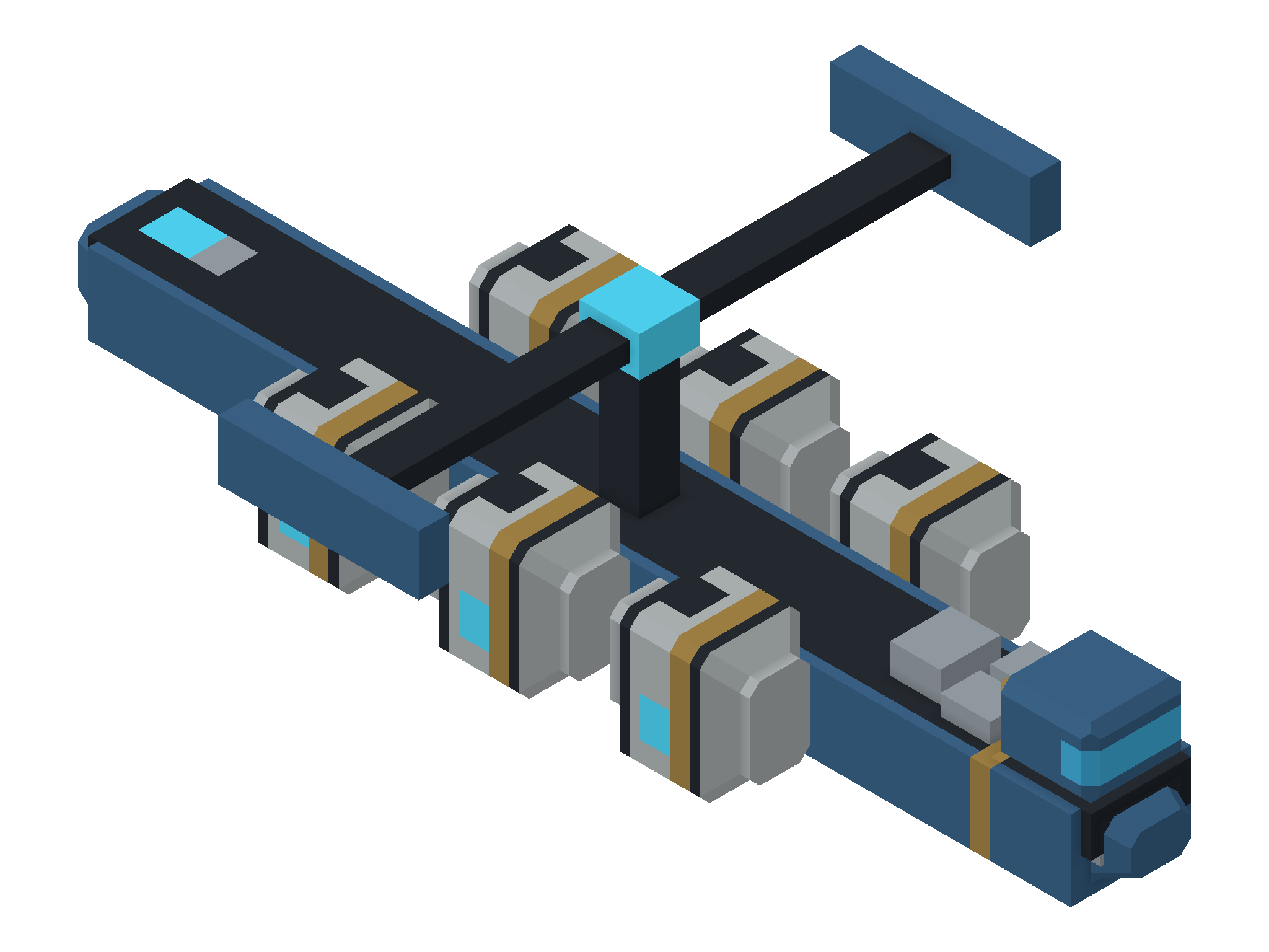 WAYSTATION / expeditionary tender — three-quarter view from above