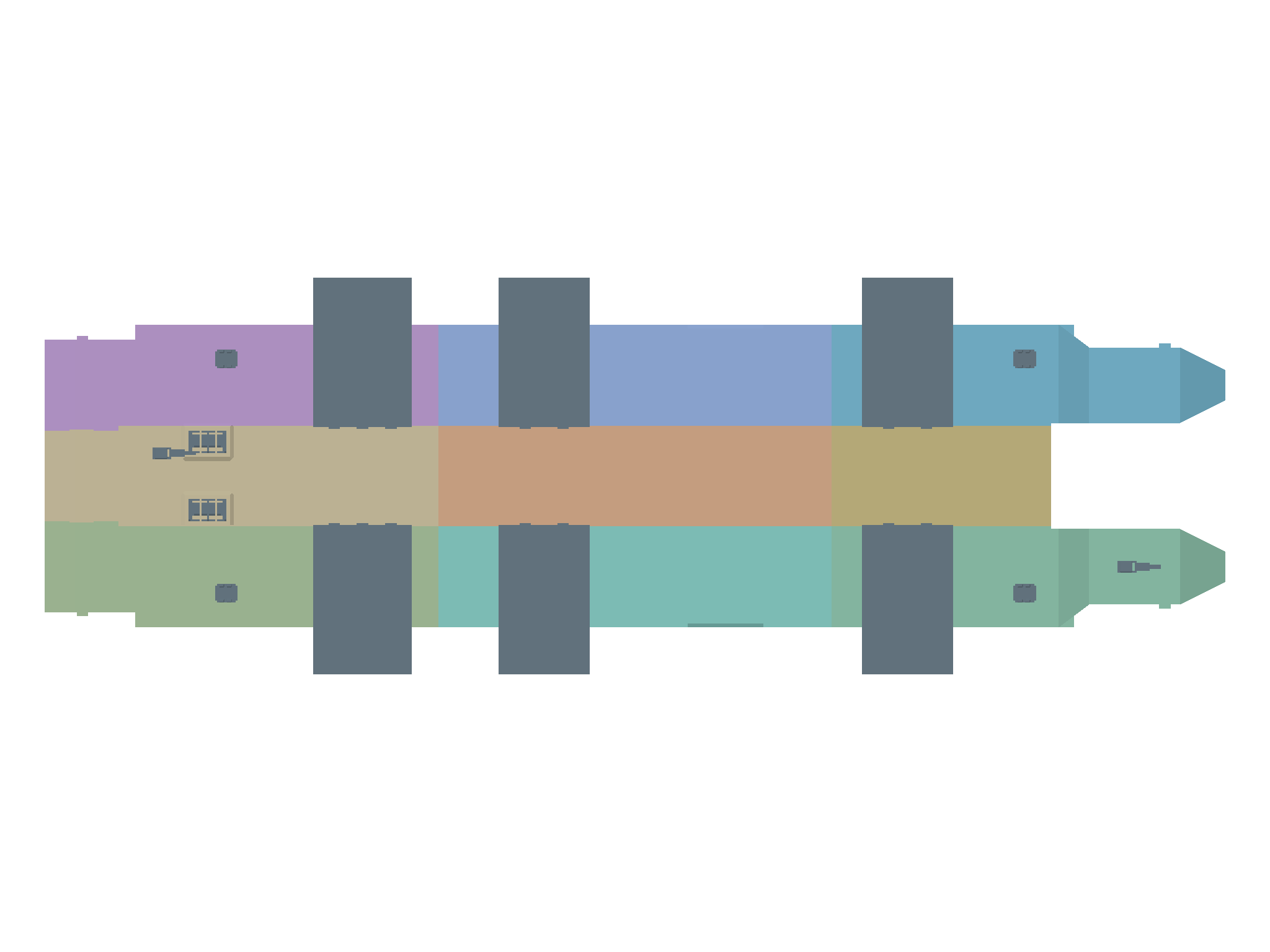 KITE / RACK / RAPID material-derived boarding sections