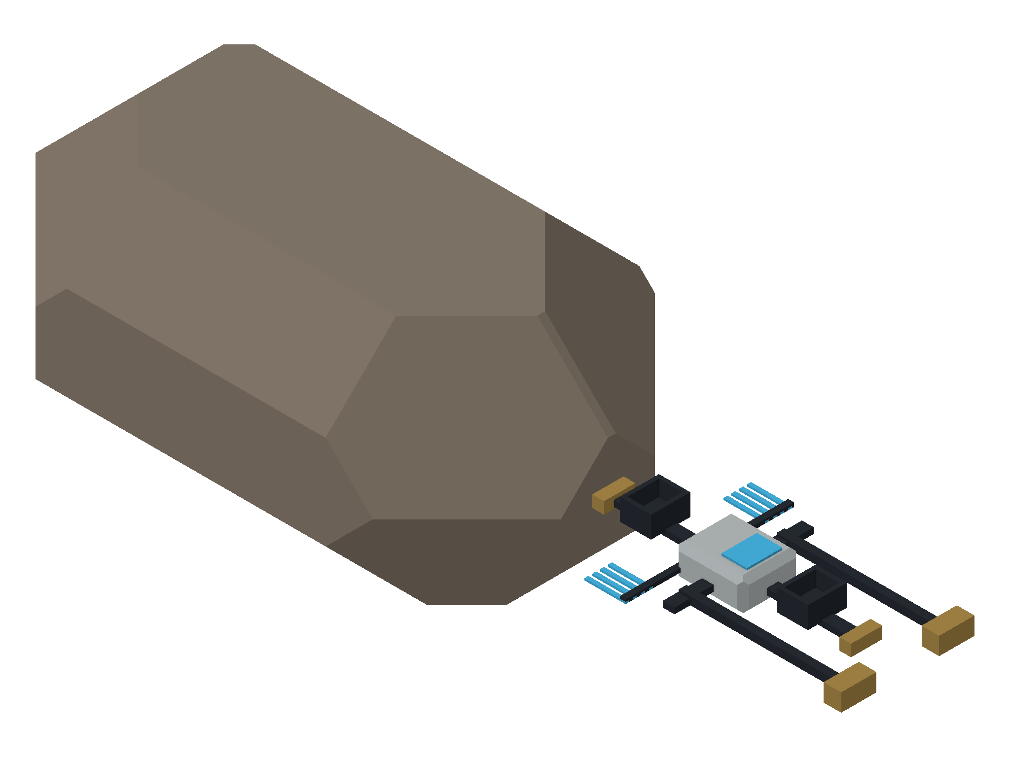 QUARRY / ORE MINE / DEPOSIT 0 — three-quarter view from above