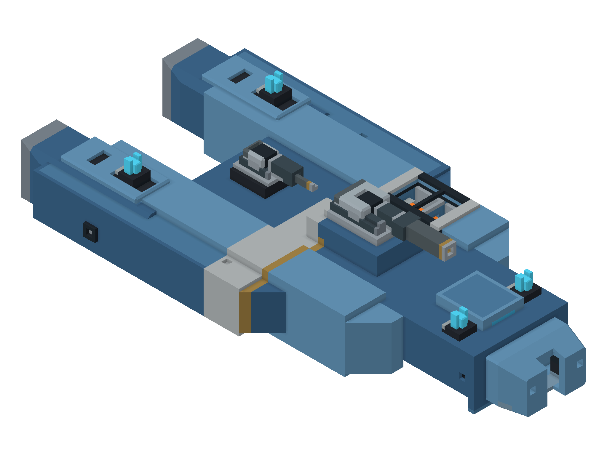 SHRIKE — three-quarter view from above