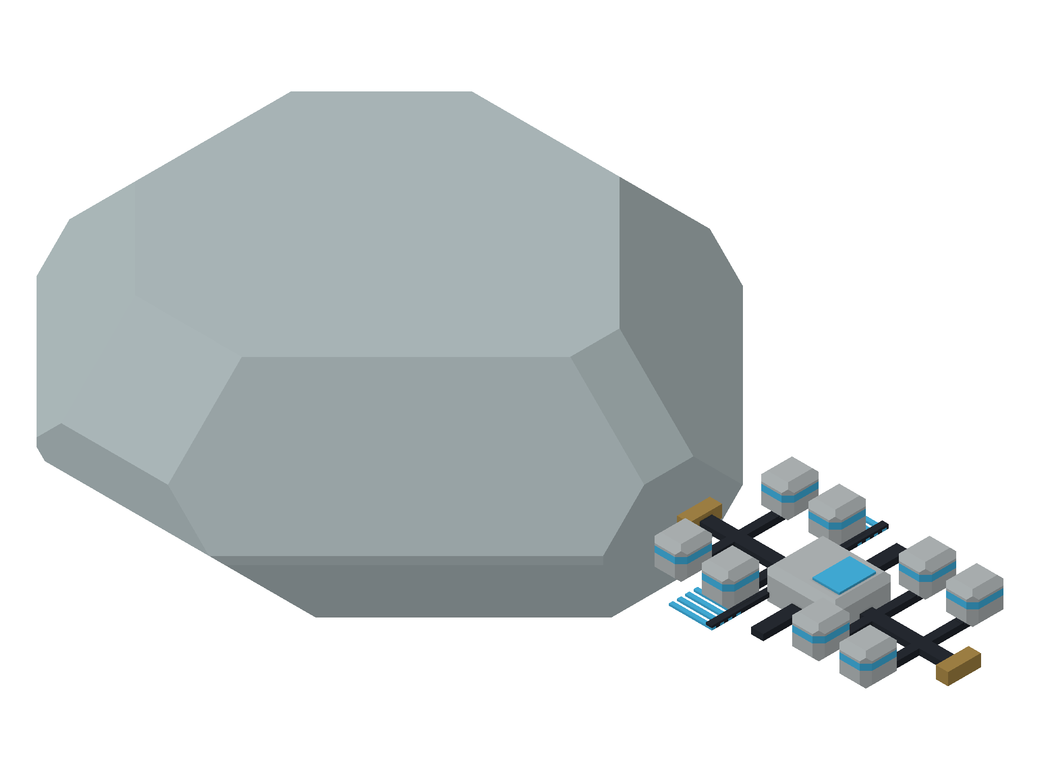 RIME / ICE MINE / DEPOSIT 1 — three-quarter view from above